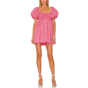 Swf Smocked Floss Puff Sleeve Mini Dress Size S